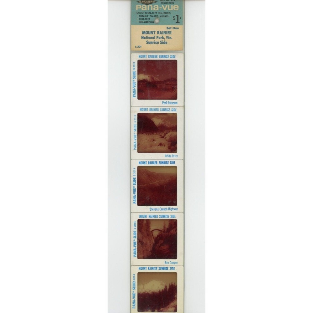 Vintage GAF Pana-Vue Slides Washington Mount Rainier National Park Lot of 5 S201